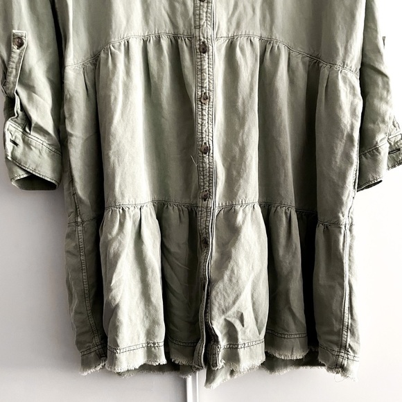 Pilcro Anthropologie Tiered Button Down Dress - Picture 7 of 12